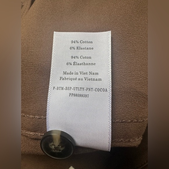 Everlane Bi-Stretch Utility Pants Womens 6 Ankle Crop Cocoa Brown High Rise - Picture 12 of 12